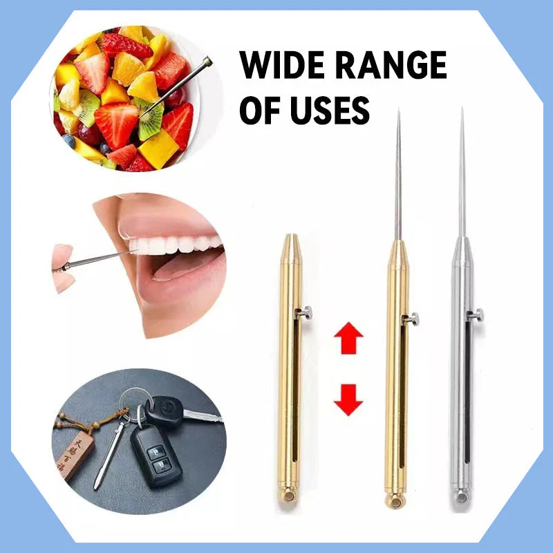 🔥Buy 5 get 10 free🔥Multi-functional titanium alloy retractable toothpick - Image 2