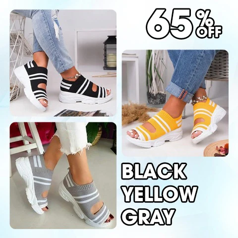 🔥💰Promotion 70% OFF!👭 Leather Orthopedic Arch Support Sandals Diabetic Knitting Walking Sandals. - Image 10