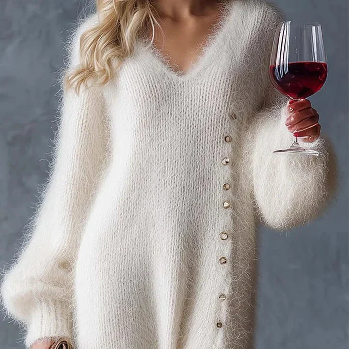 Festive Reindeer Side Slit Dress - Image 7