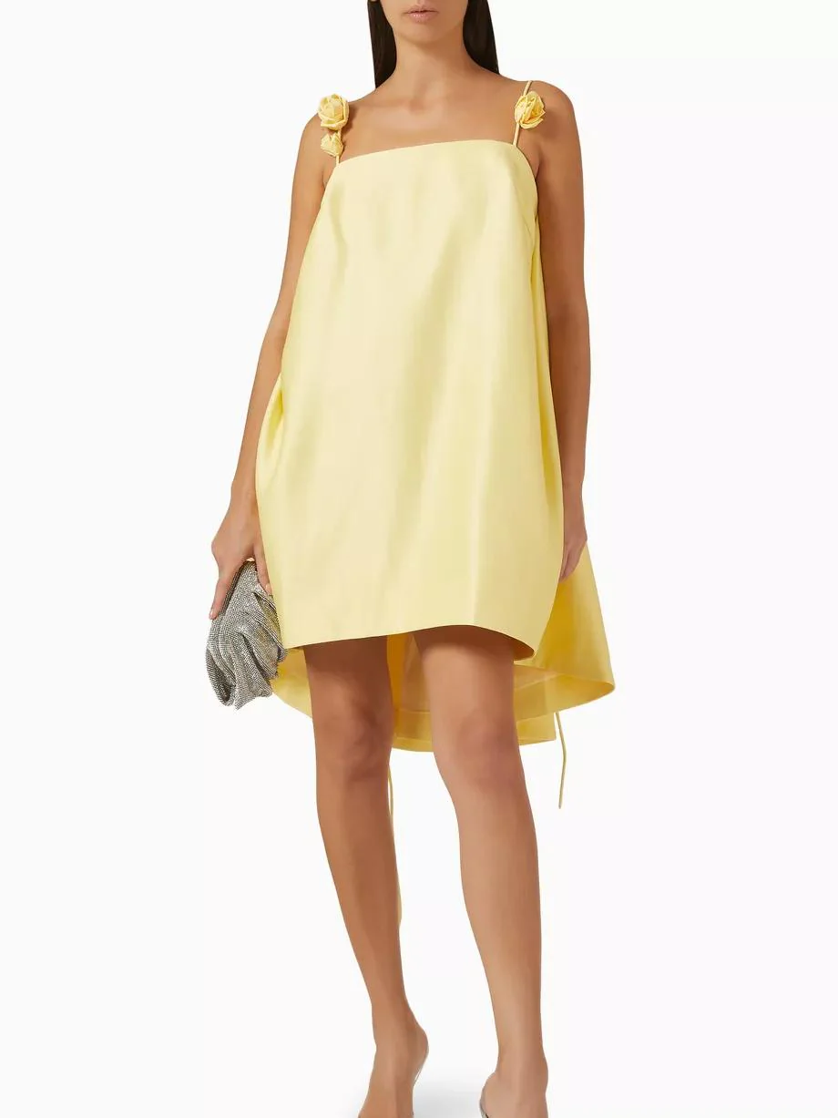 Backless 3D Rose Mini Dress - Image 2