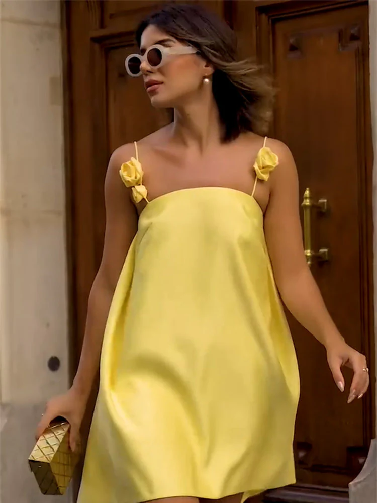Backless 3D Rose Mini Dress - Image 6
