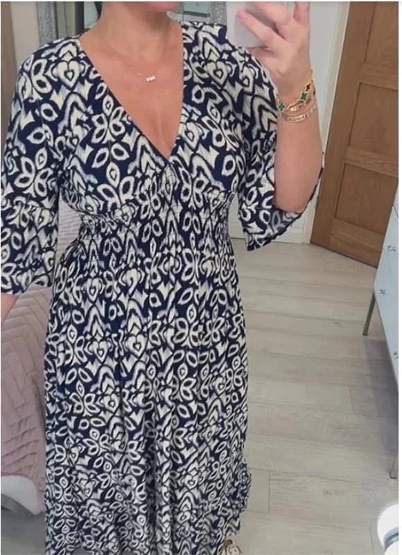 🔥40% OFF🔥V-neck floral dress - Image 3