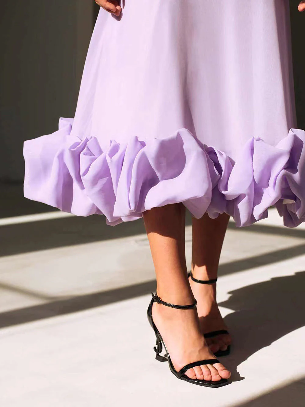 Flounce Bustier Midi Dress - Image 6