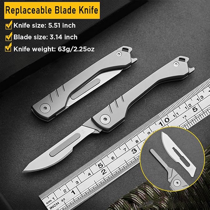 ⏰🏆Folding Scalpel Knife with 10pcs Replaceable Blades - Image 3
