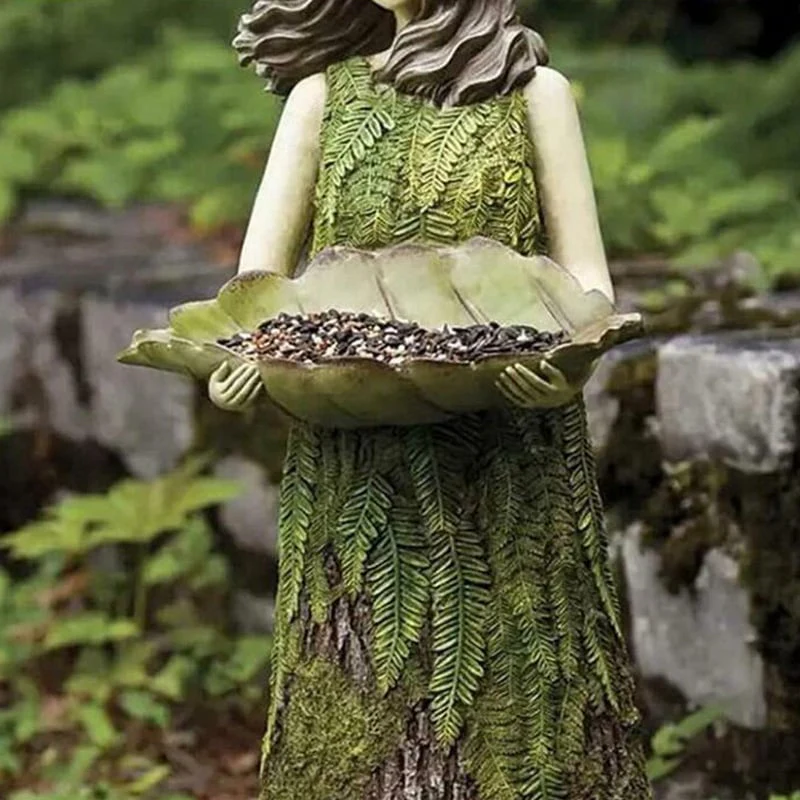 ( 💐🔥 Purchase 2 free birds 1) Forest Girl Bird Feeder - Bird Feeder Fairy Statue - Image 10
