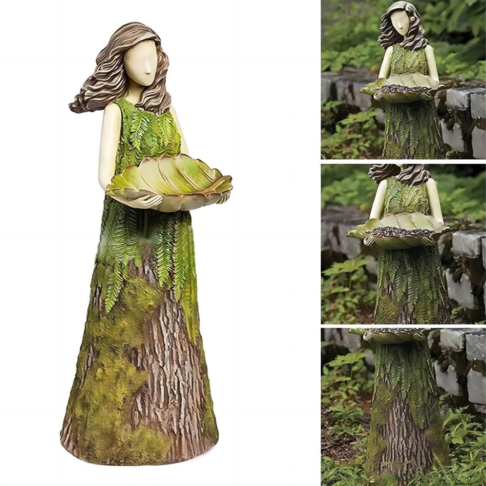 ( 💐🔥 Purchase 2 free birds 1) Forest Girl Bird Feeder - Bird Feeder Fairy Statue - Image 3