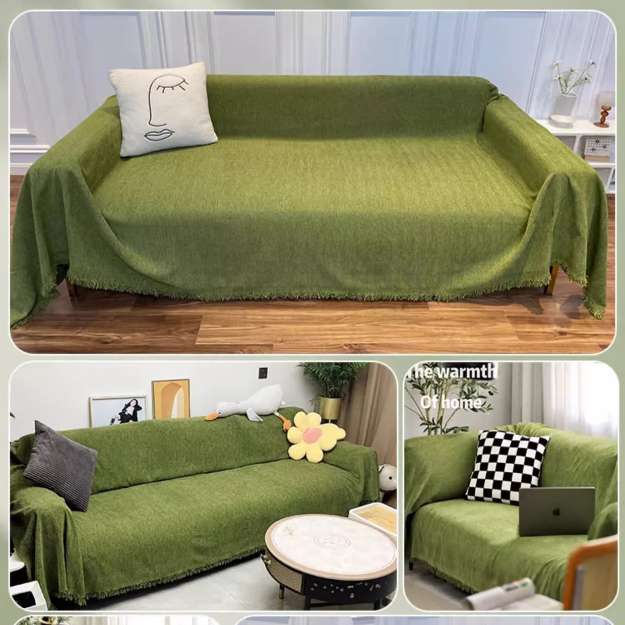 Four-season universal herringbone chenille sofa towel - Image 2