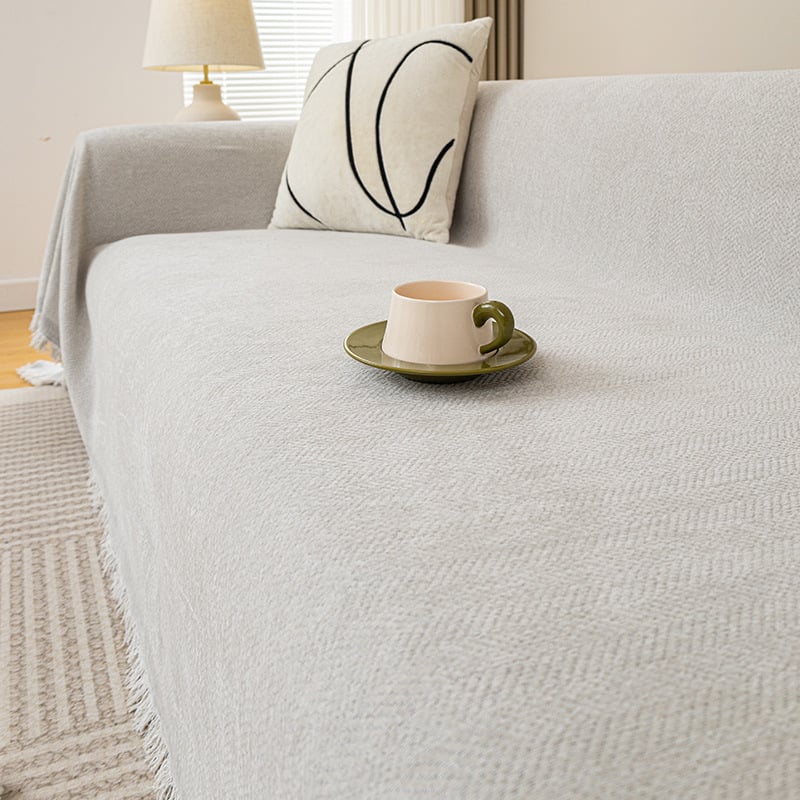 Four-season universal herringbone chenille sofa towel - Image 9