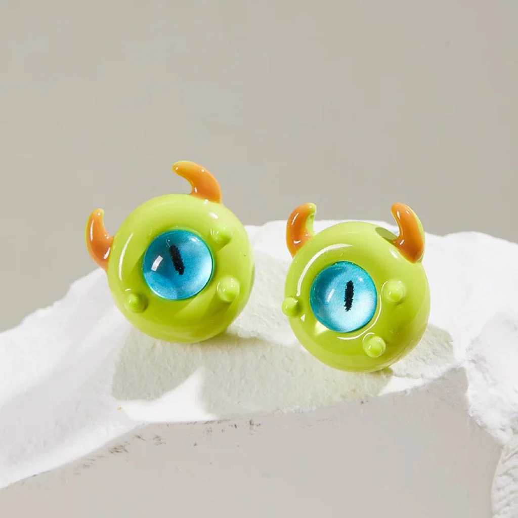 💐Funny Cat Monster Ring Earrings Set💝 - Image 18