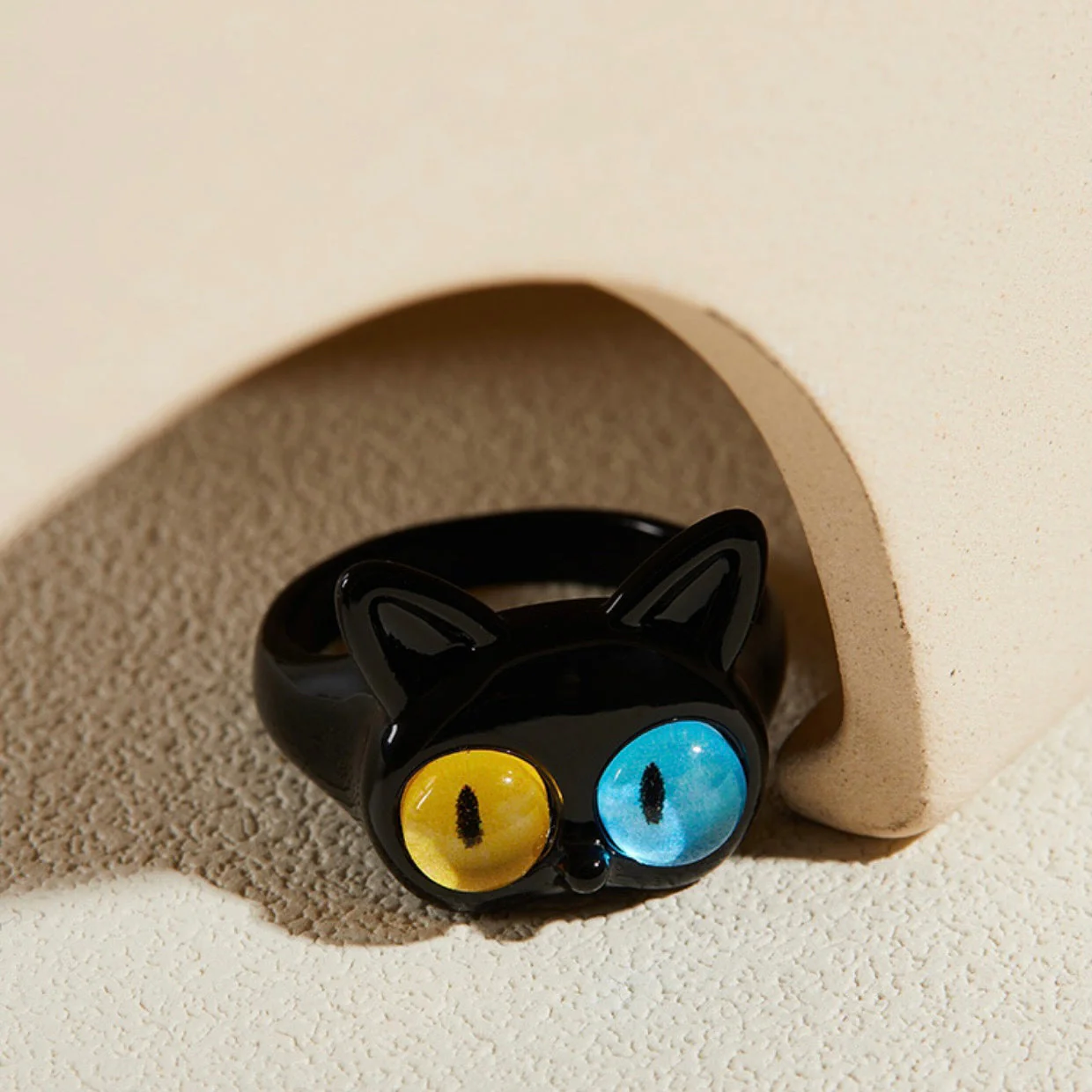 💐Funny Cat Monster Ring Earrings Set💝 - Image 8