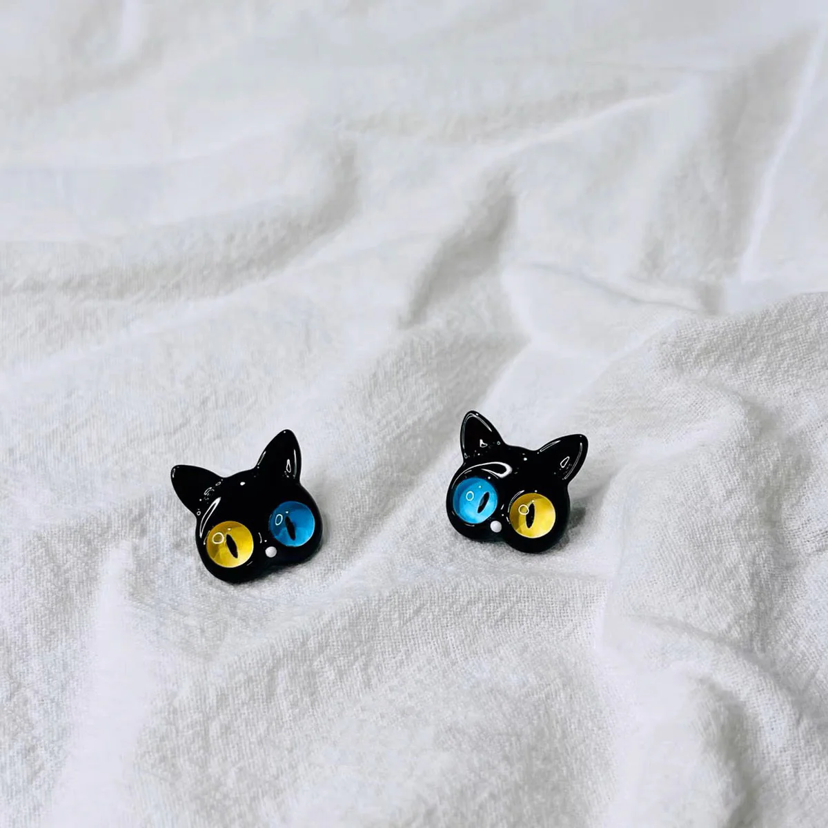 💐Funny Cat Monster Ring Earrings Set💝 - Image 9