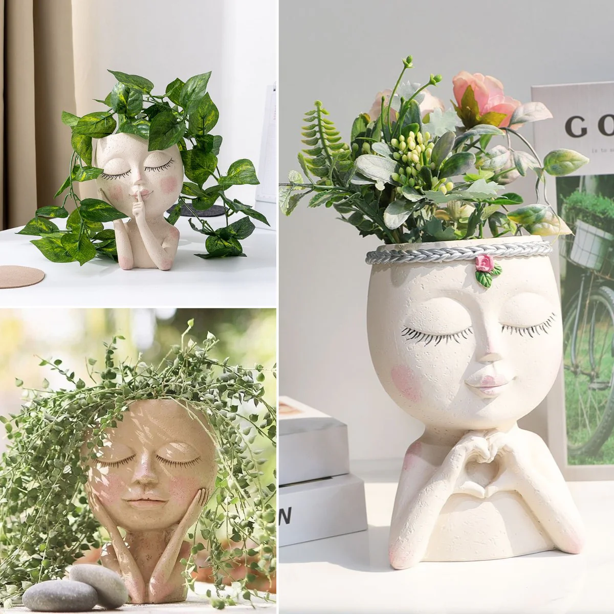 💝2023 HOT SALE-Girl Face Head Planter - Image 11