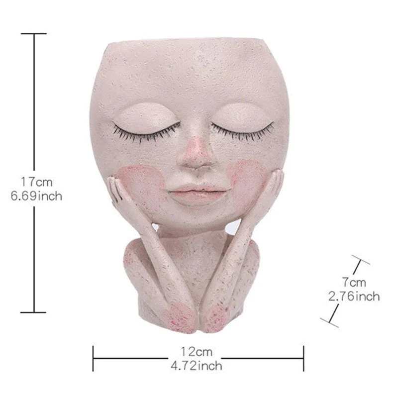 💝2023 HOT SALE-Girl Face Head Planter - Image 8