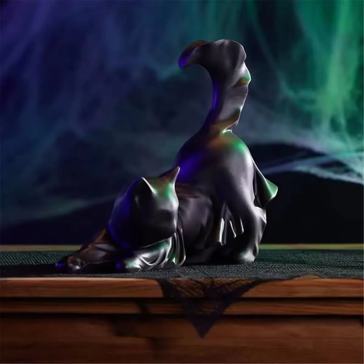 Halloween spooky black cat statue - Image 3