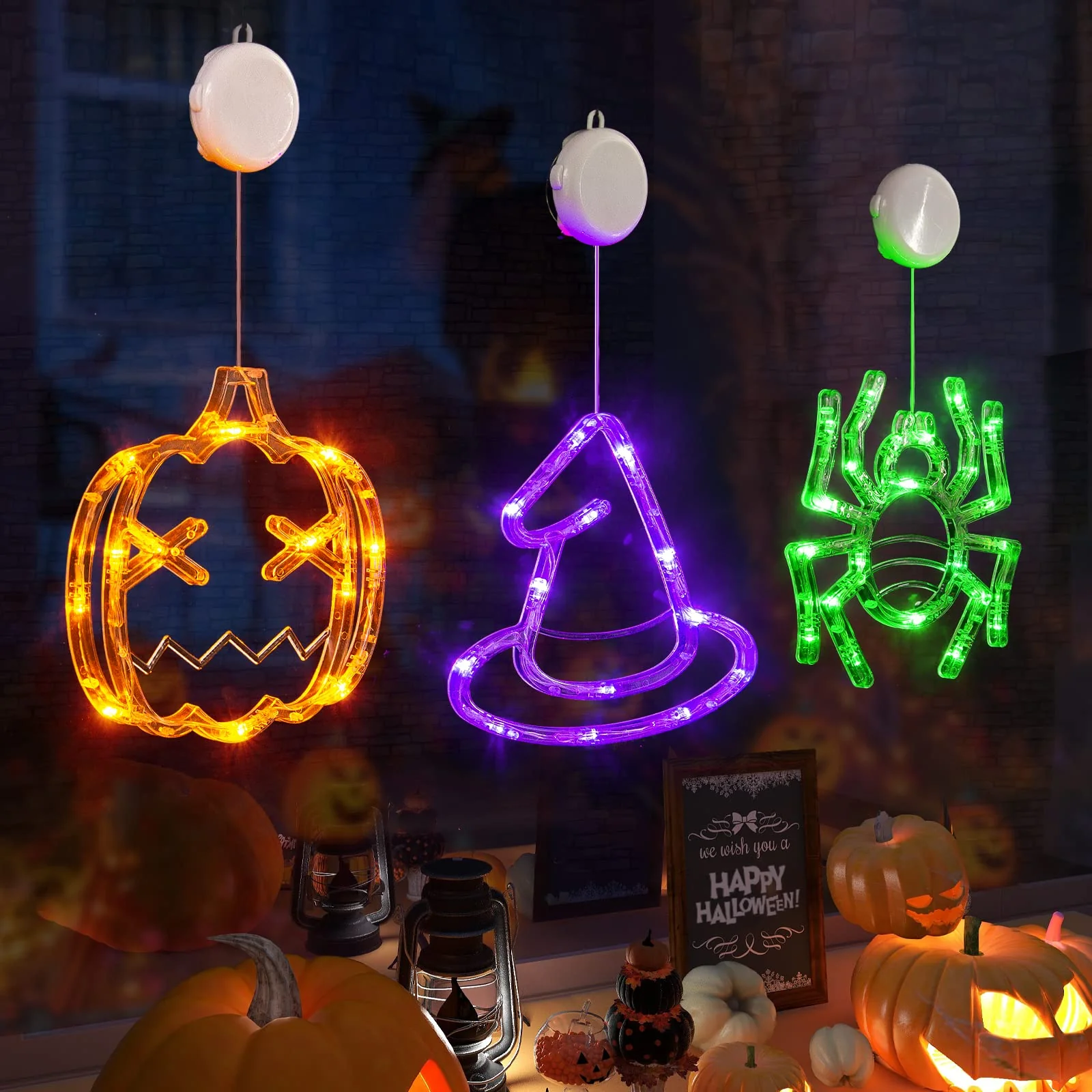 ✨Hot Sale✨ 2023 Upgrade Halloween Window Lights  Decorations - Image 19