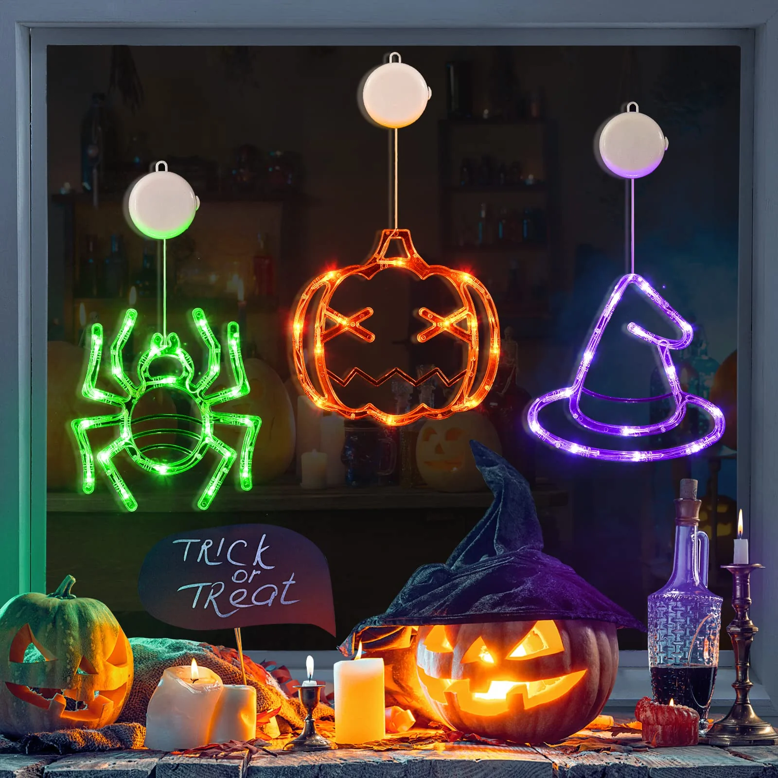 ✨Hot Sale✨ 2023 Upgrade Halloween Window Lights  Decorations - Image 20