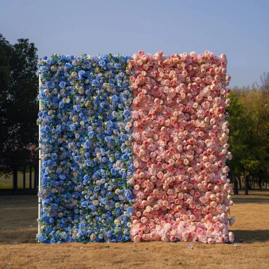 Hand-rolled fabric flower wall - perfect decoration for outdoor events - Image 15