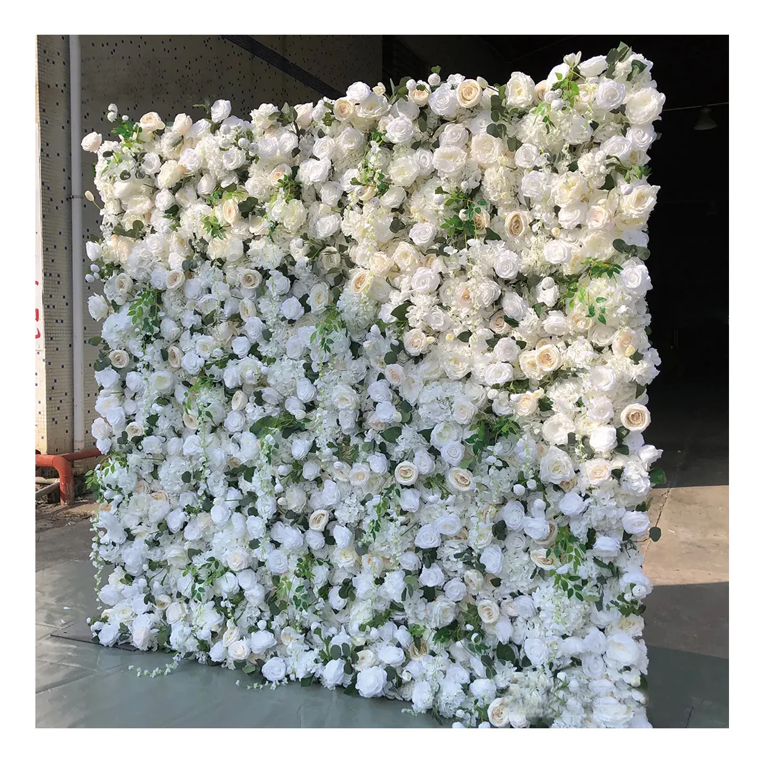 Hand-rolled fabric flower wall - perfect decoration for outdoor events - Image 19