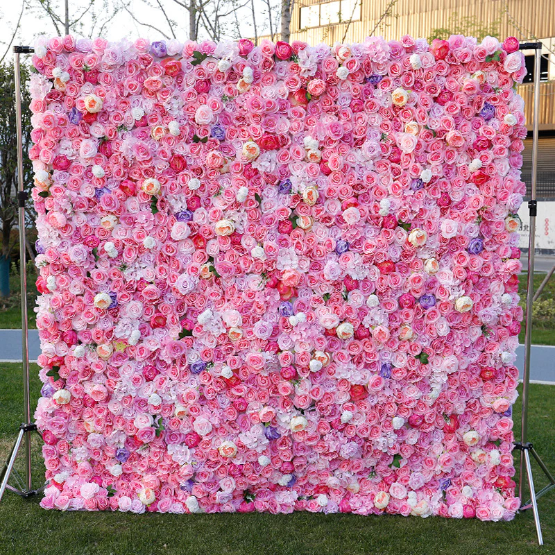 Hand-rolled fabric flower wall - perfect decoration for outdoor events - Image 7