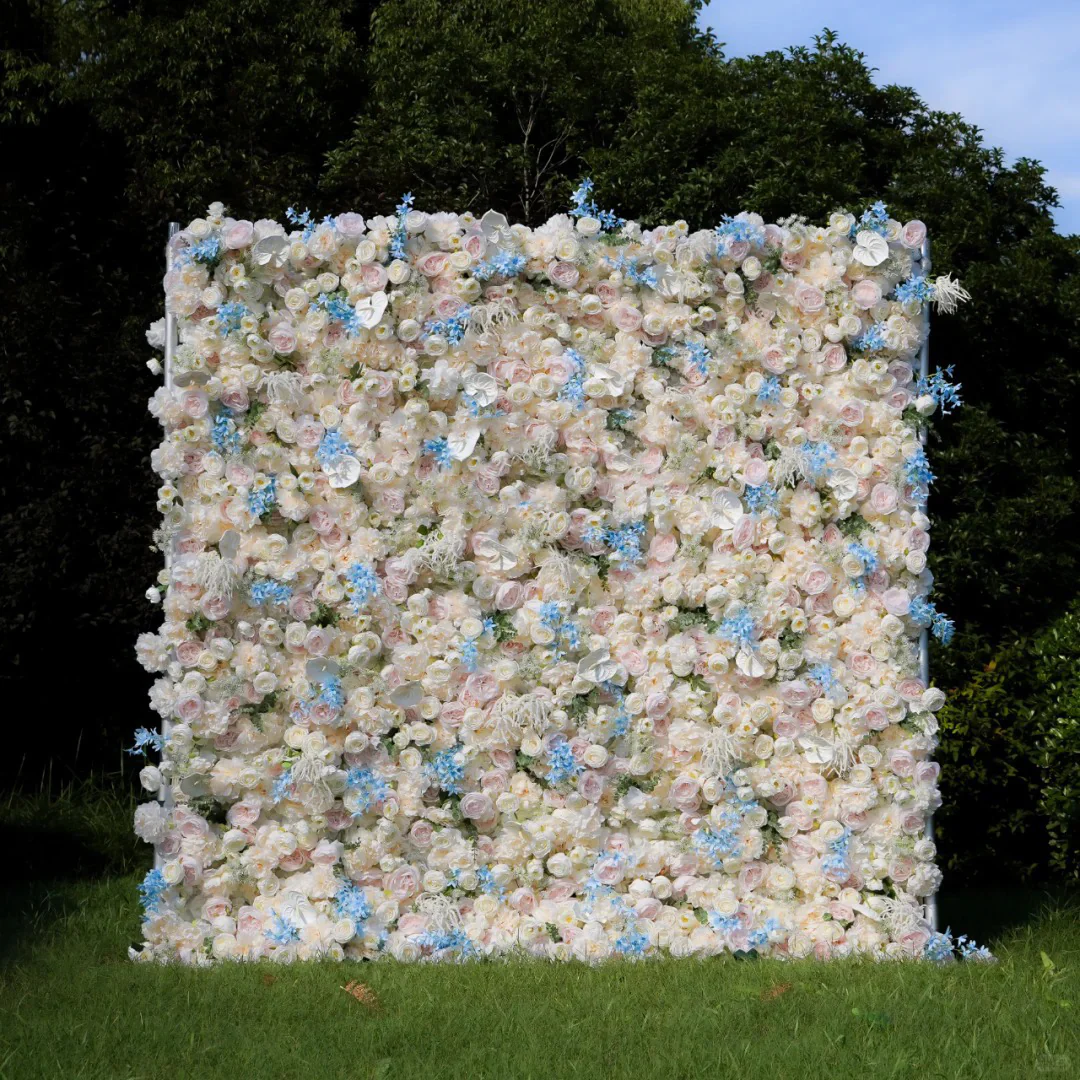 Hand-rolled fabric flower wall - perfect decoration for outdoor events - Image 9
