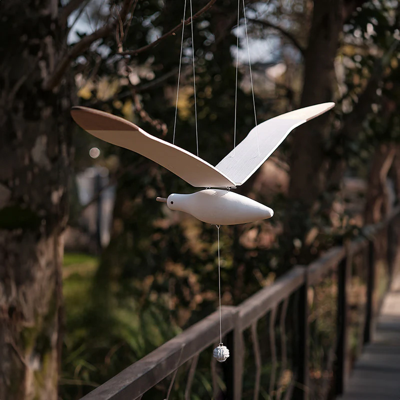 Handmade Wooden Seagull Hanging Ornament - Image 10