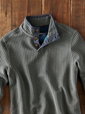Waffle Collar Long Sleeve T-Shirt - Image 4