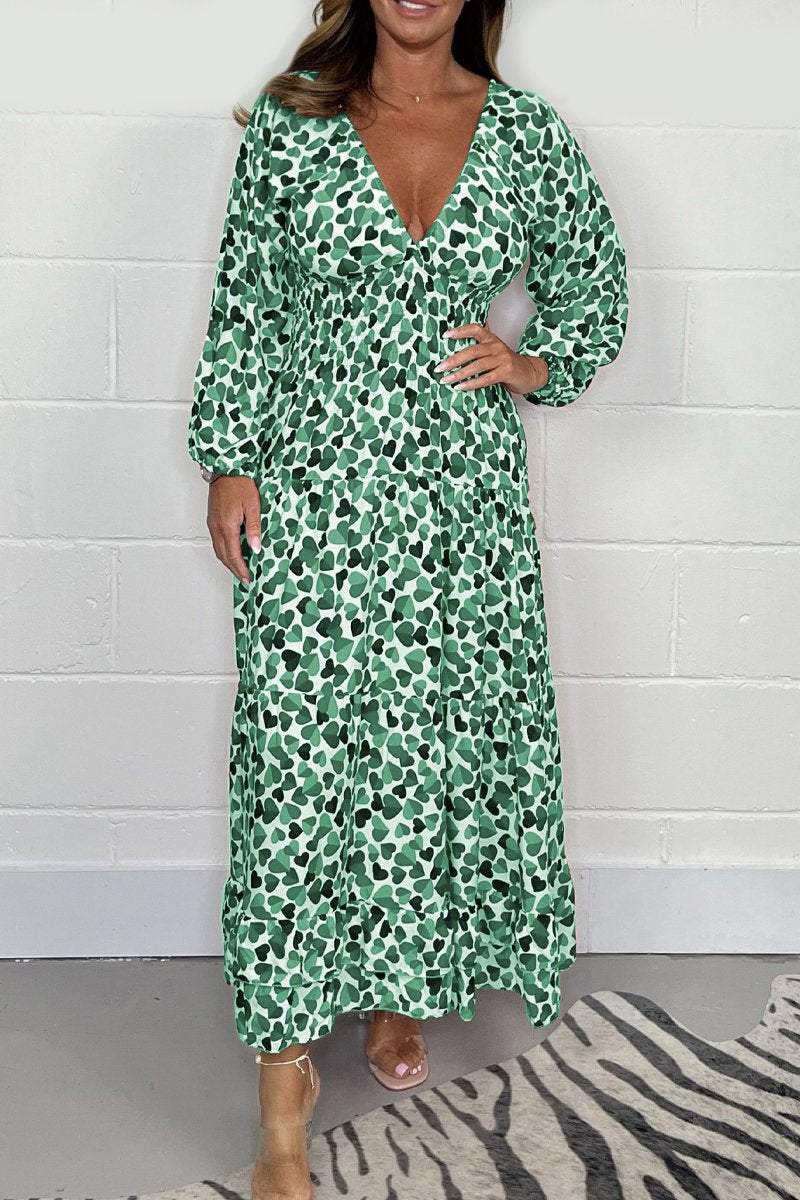 💃Heart Smocked Midi Dress - Image 4