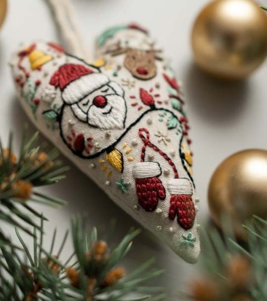 💖DIY Heart Shaped Hand Embroidered Christmas Ornament/Ornament Kit - Image 17