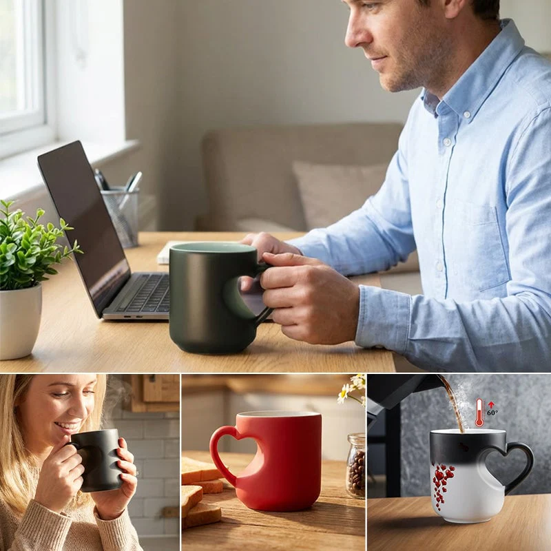 🔥Buy More Save More💖Heart-shaped Color-changing Ceramic Mug🎁 - Image 10
