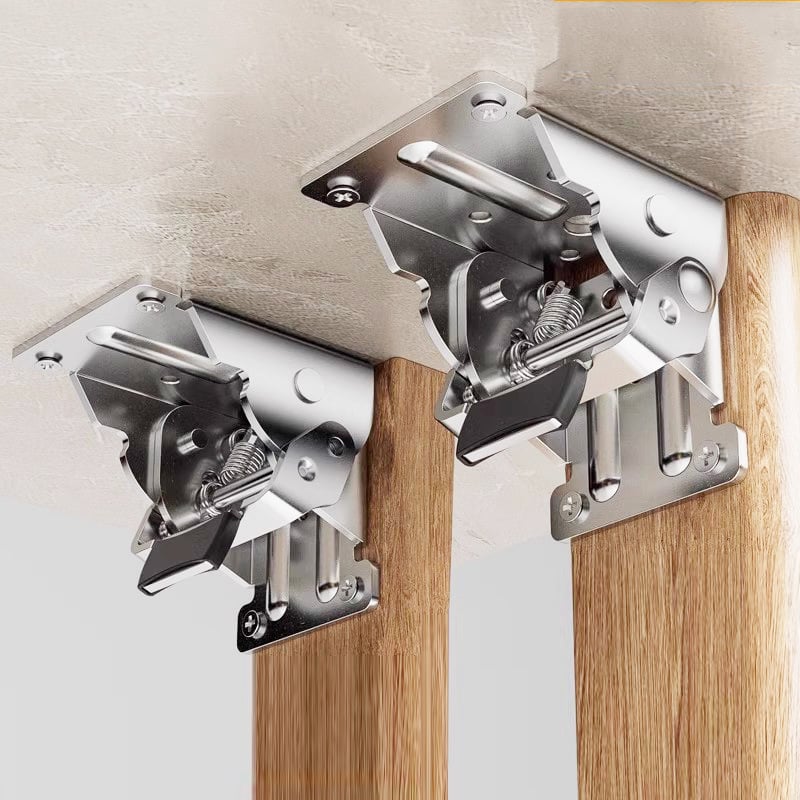 Heavy-Duty Folding Table Leg Brackets with Self-Locking Hinges - Image 10