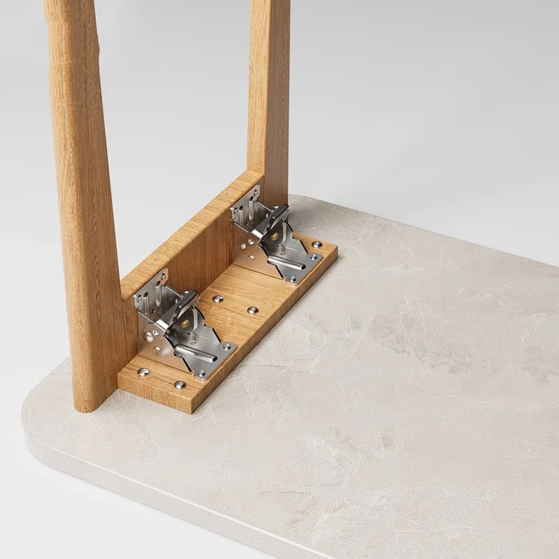 Heavy-Duty Folding Table Leg Brackets with Self-Locking Hinges - Image 3
