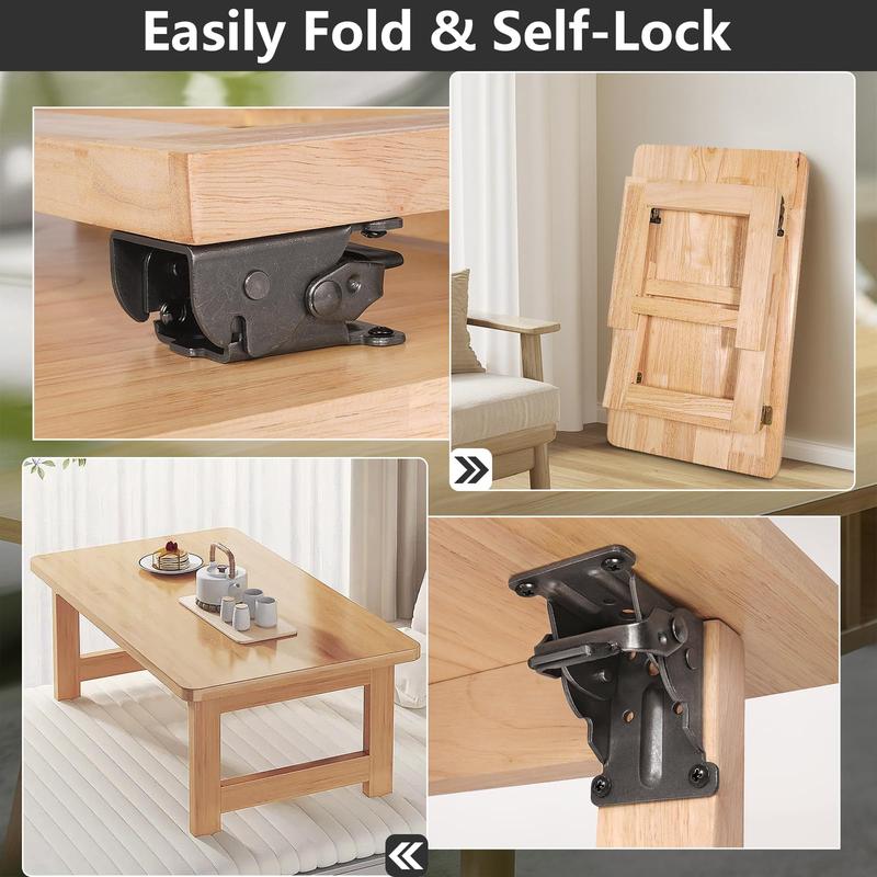 Heavy-Duty Folding Table Leg Brackets with Self-Locking Hinges - Image 5