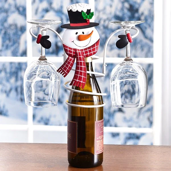 Holiday Wine Bottle & Glass Holders - Christmas decoration - Image 3