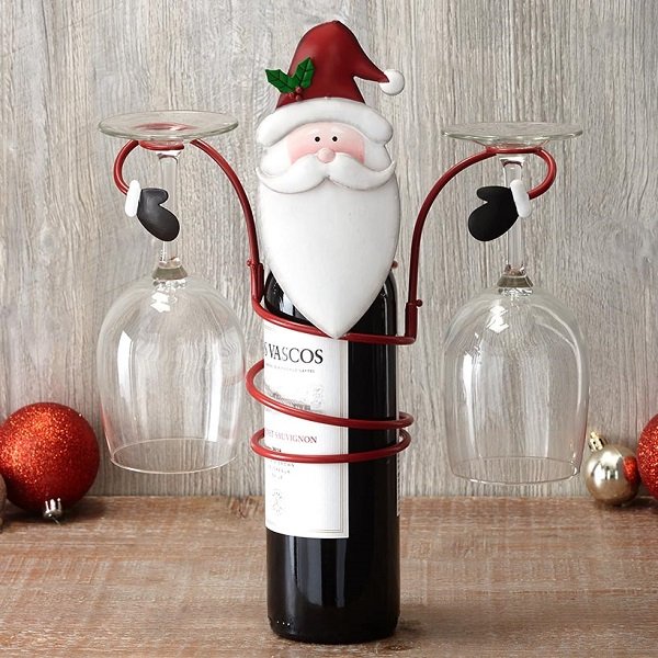 Holiday Wine Bottle & Glass Holders - Christmas decoration - Image 4