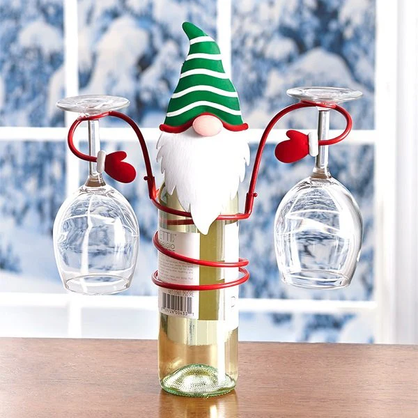 Holiday Wine Bottle & Glass Holders - Christmas decoration - Image 5