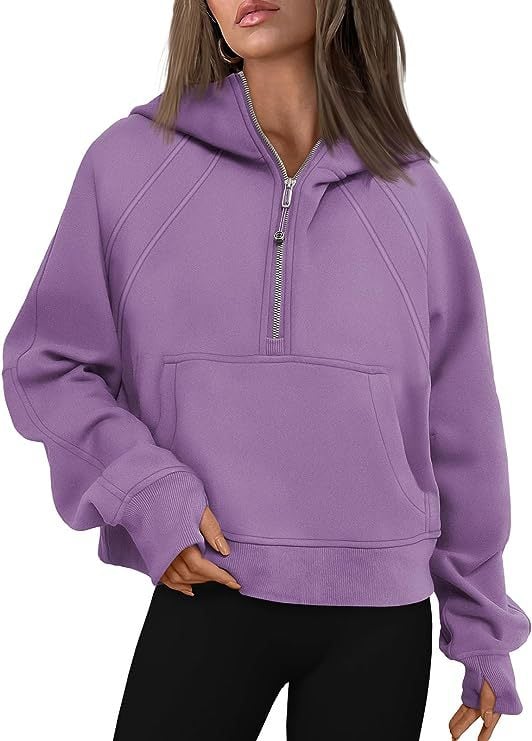 🔥Ladies Half Zip Hoodie Sweatshirt - Image 19