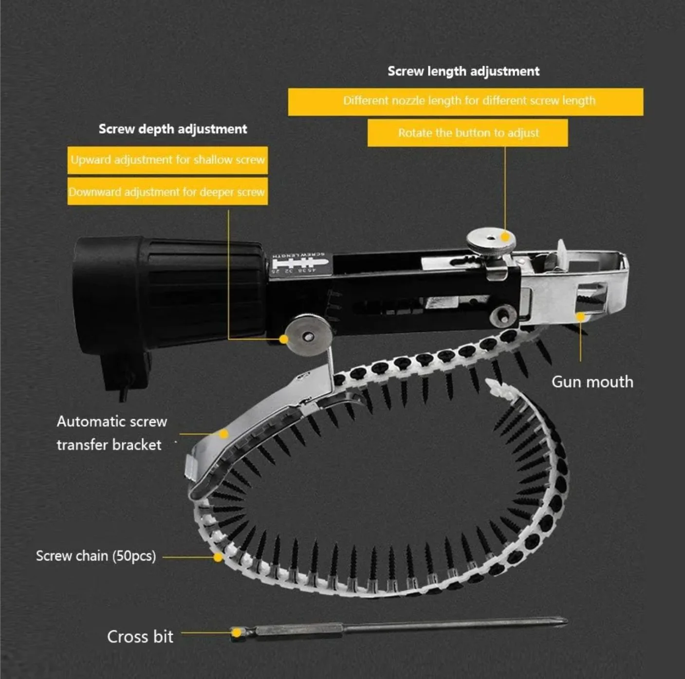 🎁Hot Sale 49% OFF⏳ Automatic Drill Nailer🛠️ - Image 4
