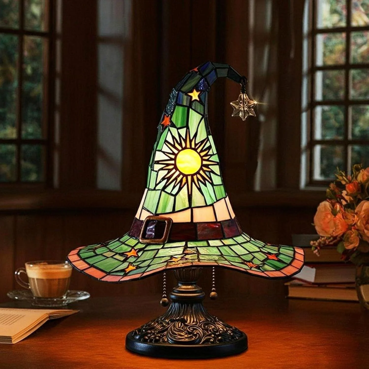 💥Hot sale discount price!Witch hat lamp decoration ornaments USB socket led light ornaments creative - Image 2