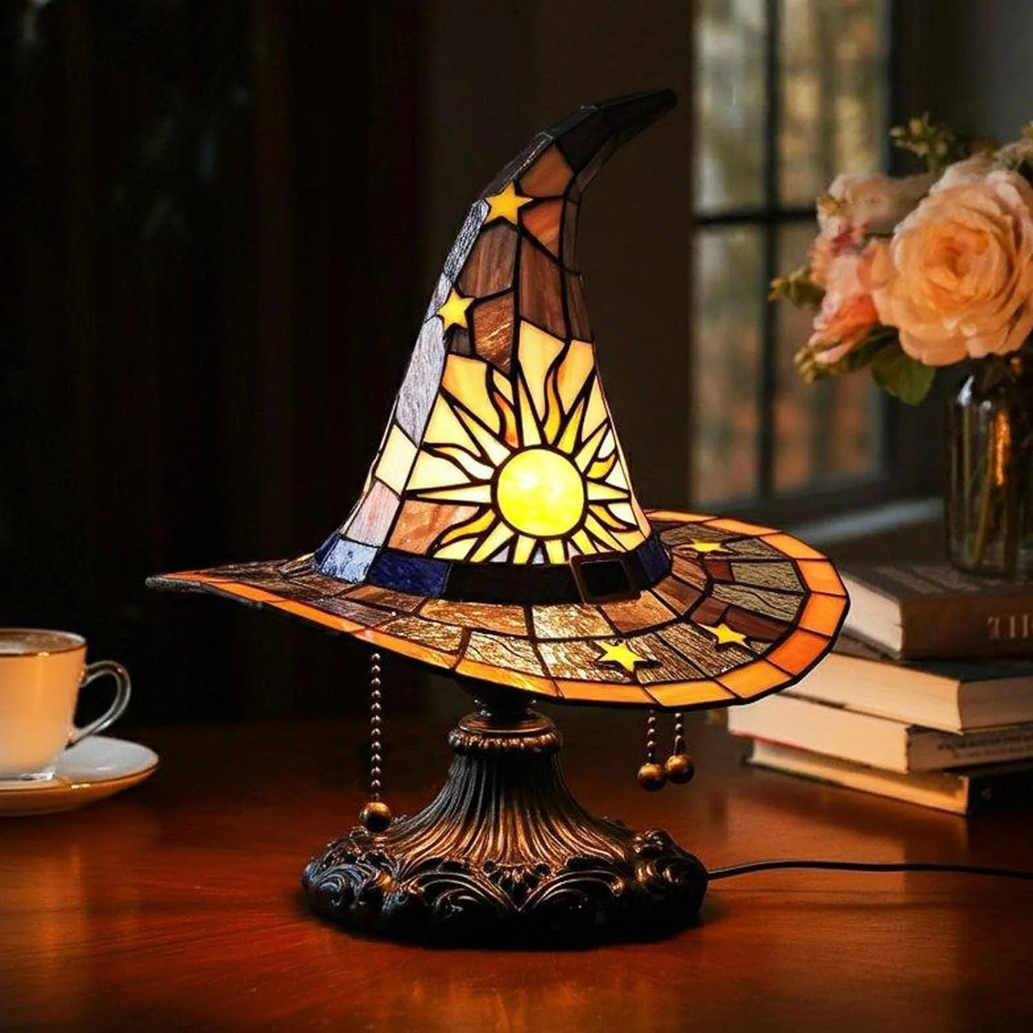 💥Hot sale discount price!Witch hat lamp decoration ornaments USB socket led light ornaments creative - Image 4