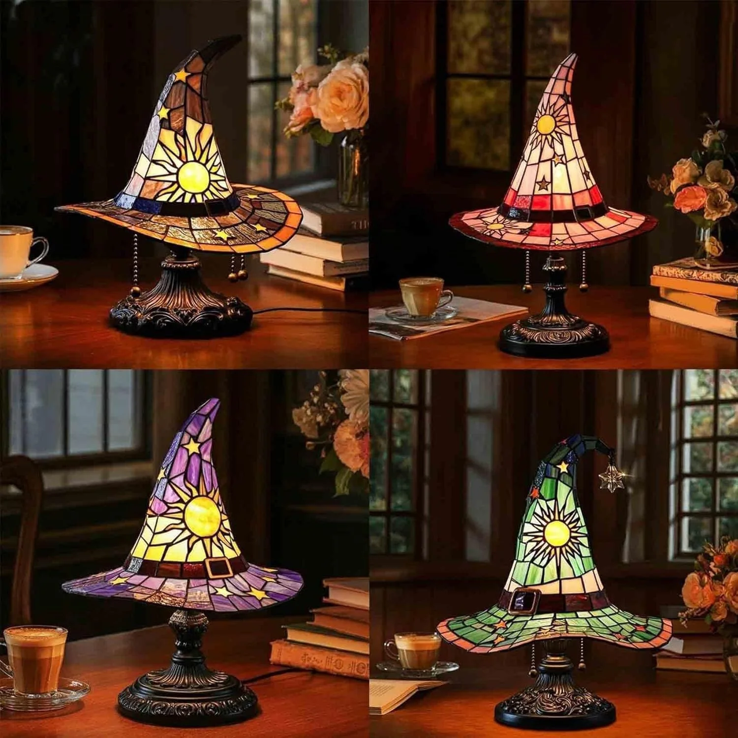 💥Hot sale discount price!Witch hat lamp decoration ornaments USB socket led light ornaments creative - Image 5