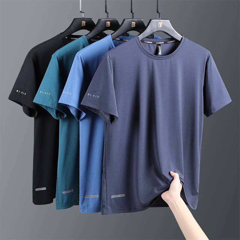 Ice Silk Round Neck T-Shirt - Image 2