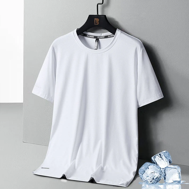 Ice Silk Round Neck T-Shirt - Image 7
