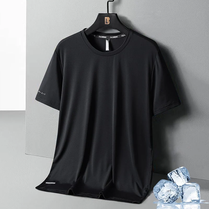 Ice Silk Round Neck T-Shirt - Image 8