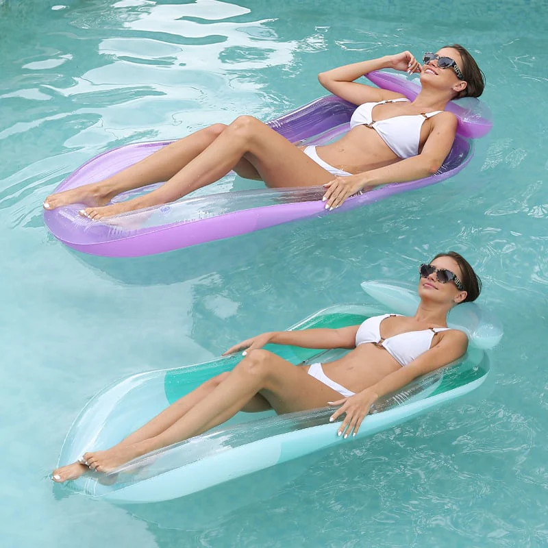 Inflatable Water Lounger with Armrests and Mesh - Order now and get a free pump! - Image 2