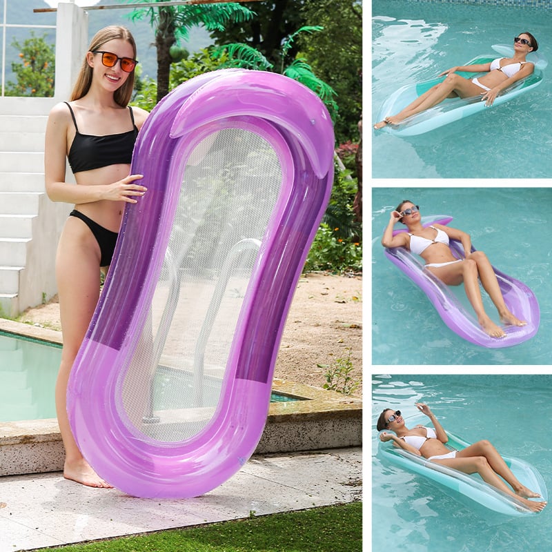 Inflatable Water Lounger with Armrests and Mesh - Order now and get a free pump! - Image 3