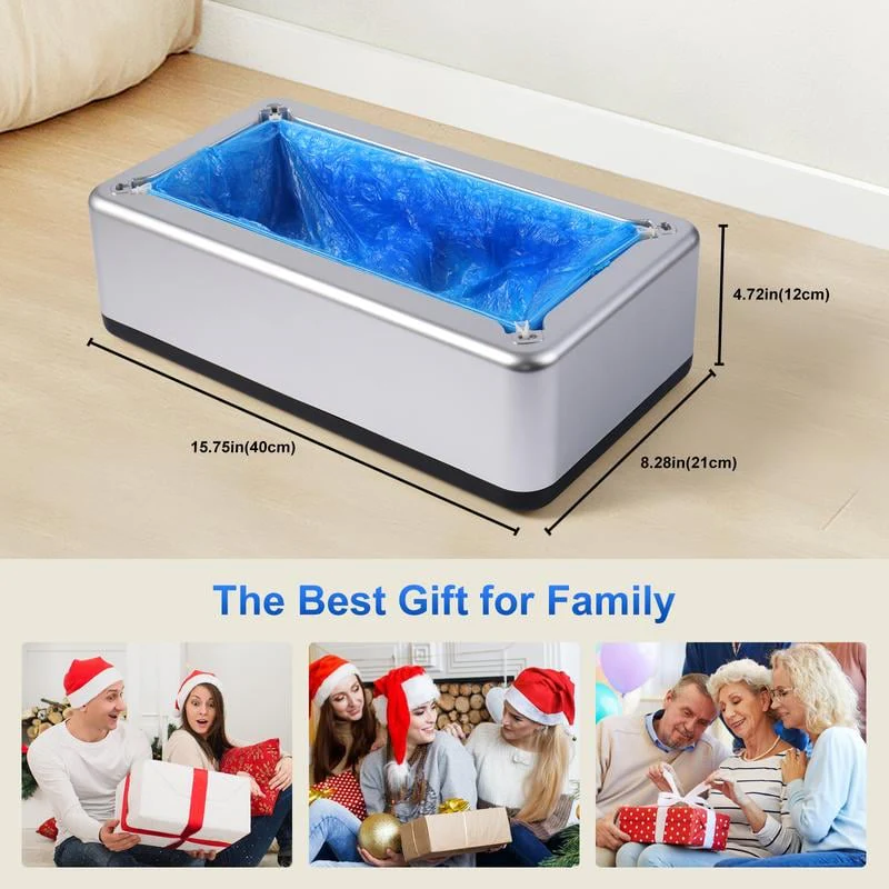 â¨Innovative and Effortless Designâ¨-Shoe Covers Dispenser with 100pcs Shoe Cover - Image 4