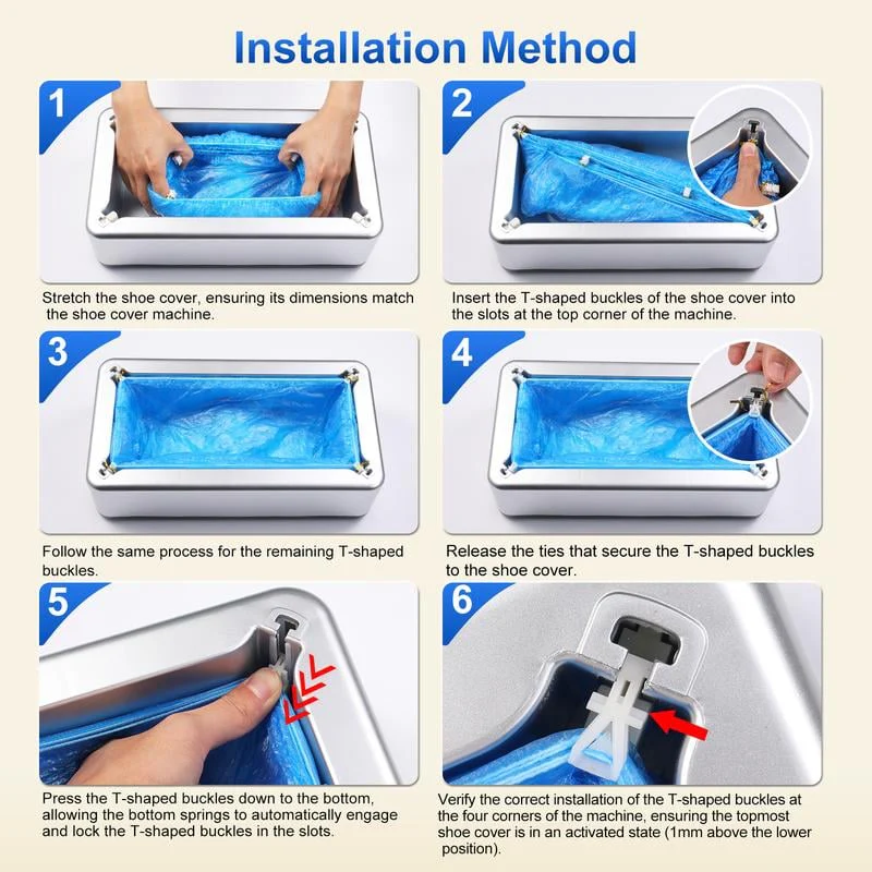 â¨Innovative and Effortless Designâ¨-Shoe Covers Dispenser with 100pcs Shoe Cover - Image 6