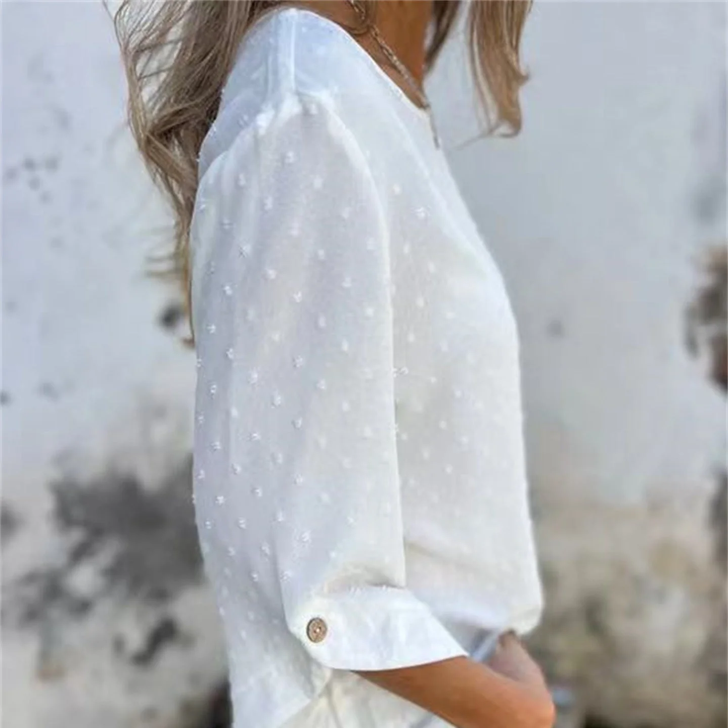 ð¥Women's Casual Round Neck Jacquard Top - Image 4