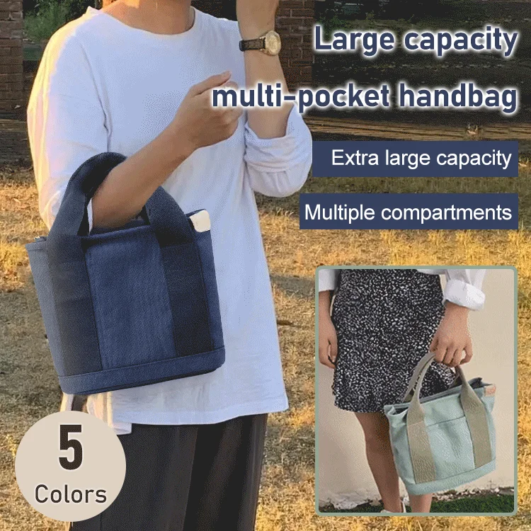 [Japanese handmade]Large capacity multi-pocket handbag - Image 2