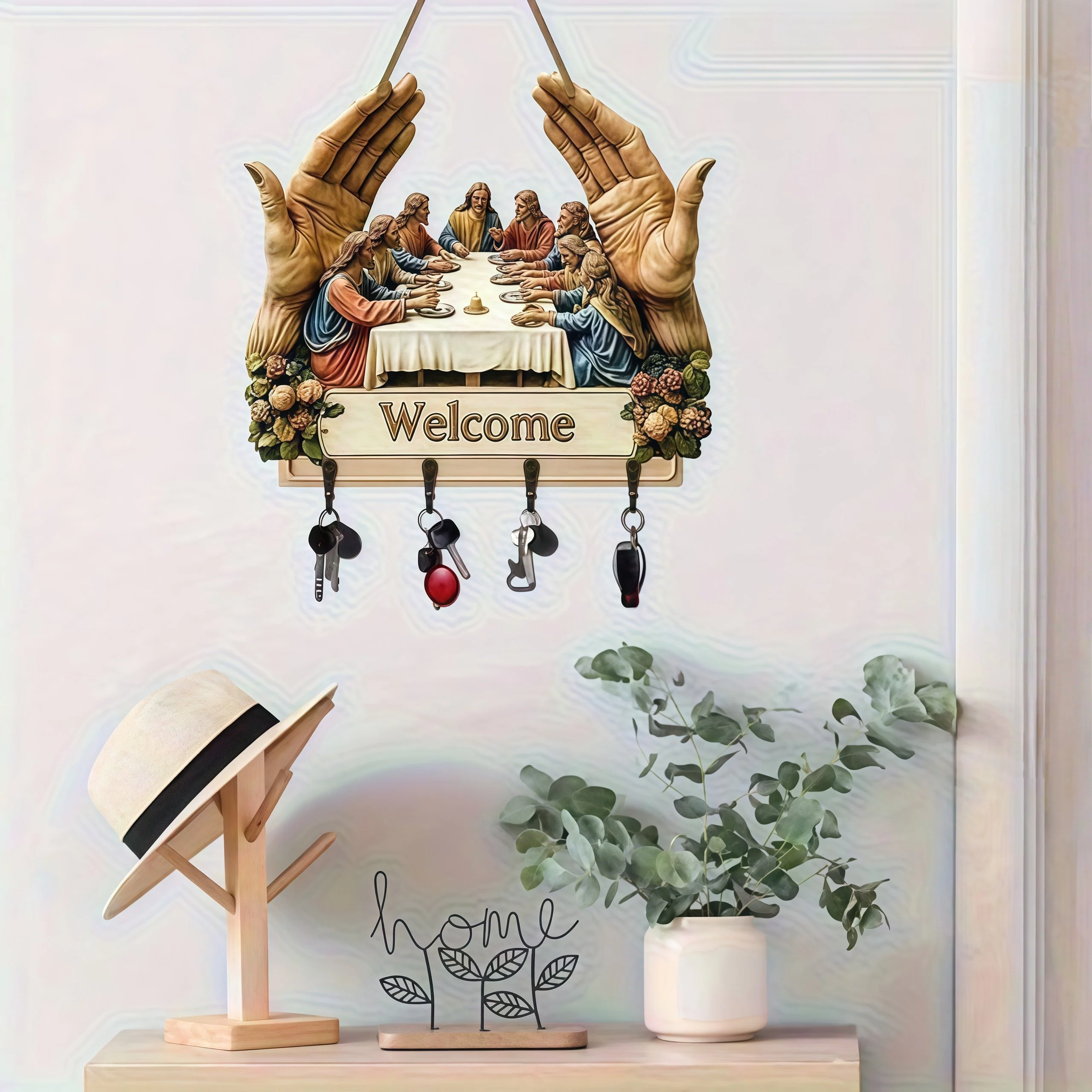 🙏 Jesus and Disciples Wall Art Keychain - Image 2